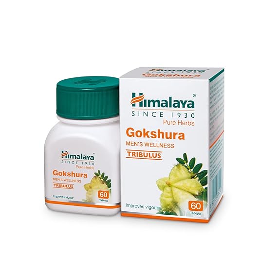 Himalaya Gokshura Ayurvedic Tablets For Men | Supports Stamina And Vigour 60 Tablets