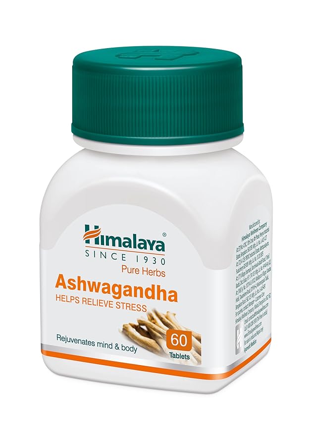 Himalaya Ashwagandha Tablets | Stress Relief | Rejuvenates Mind & Body - 60 Tablets