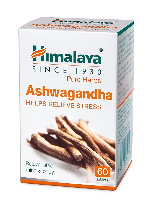Himalaya Ashwagandha Tablets | Stress Relief | Rejuvenates Mind & Body - 60 Tablets