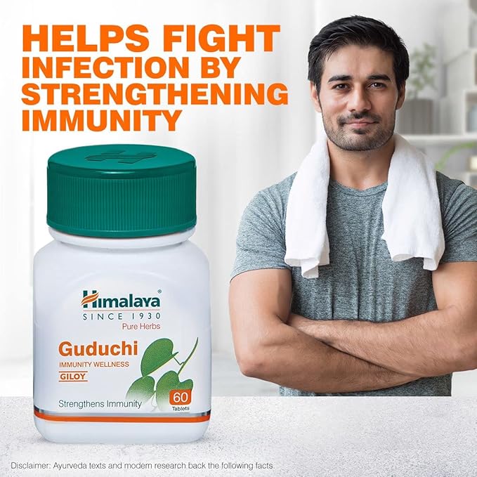 Himalaya Pure Herbs Guduchi Strengthens Immunity Wellness, Giloy, 60 Tablets