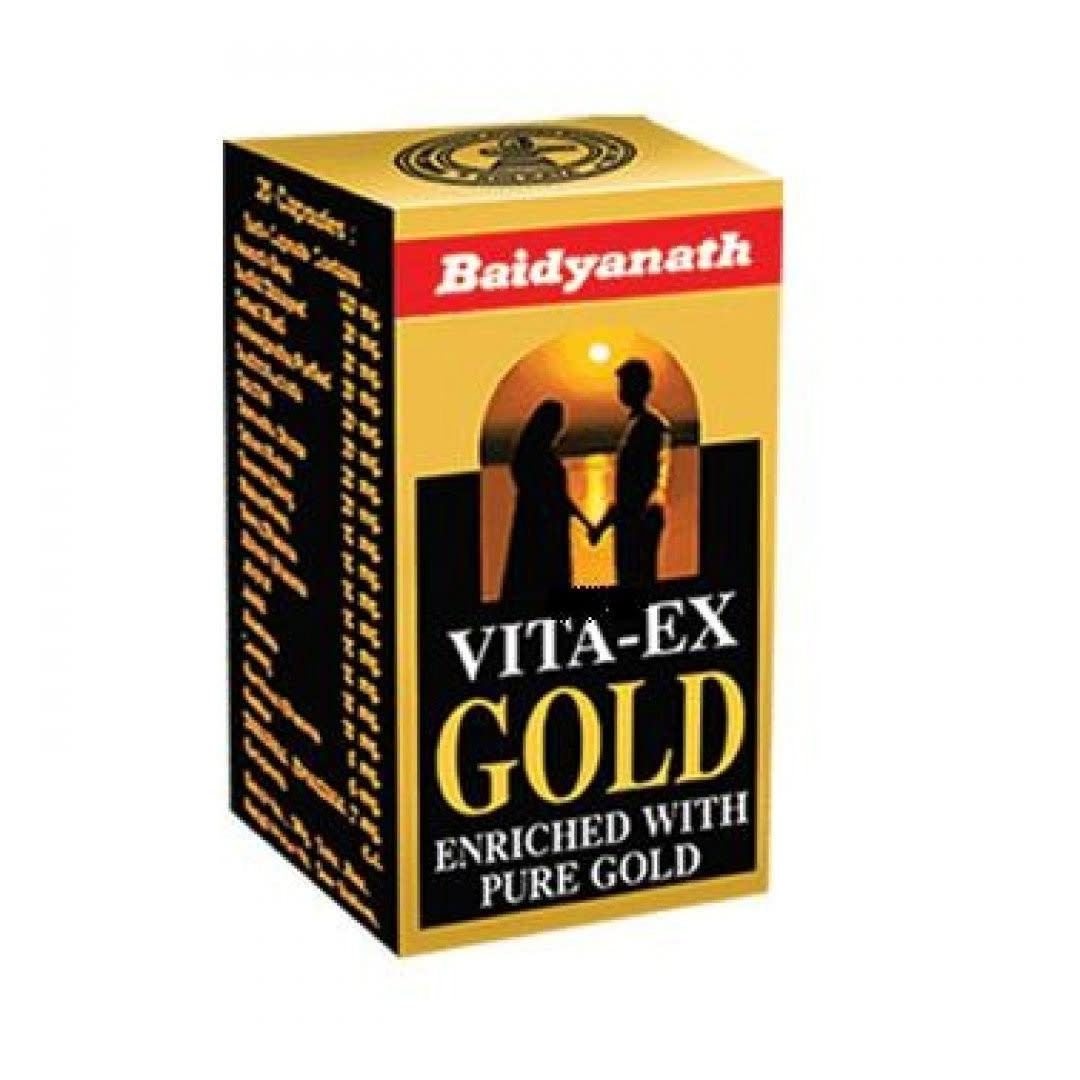 Baidyanath Asli Ayurved Vita Ex Gold I Stamina Booster I Pack Of 20 Capsules